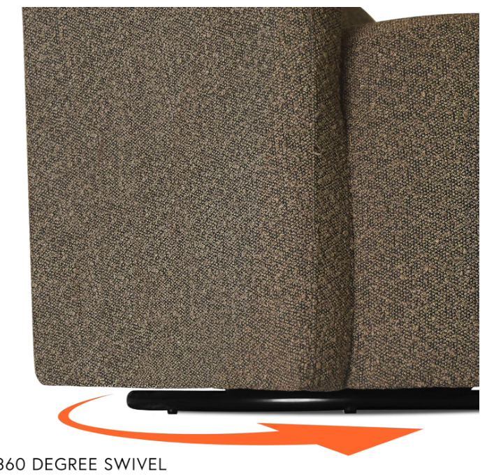 Miniatura: Ref: 2473 Brown Fabric Arm Chair with Tight Back
