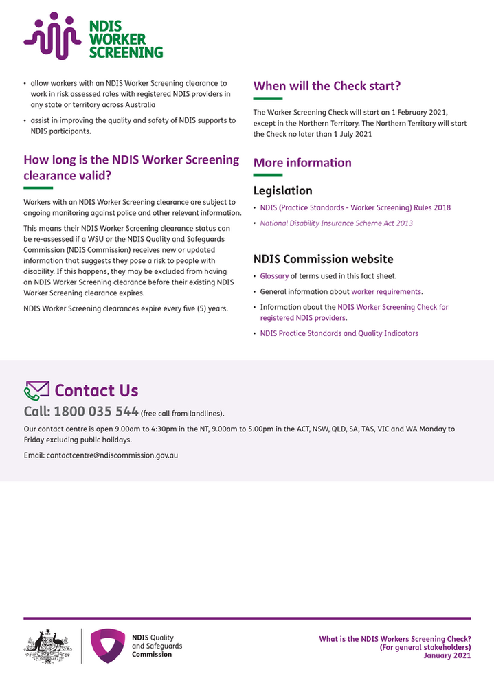 NDIS Worker Screening Check