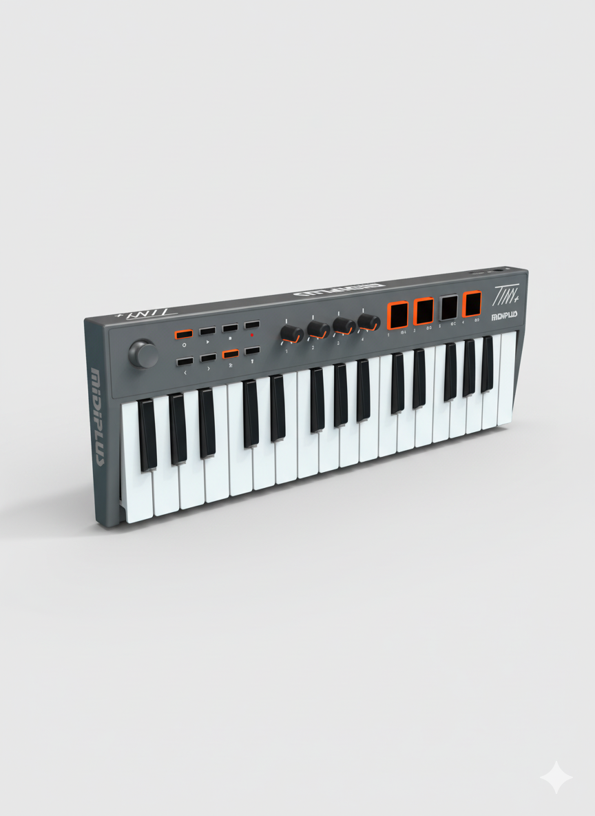 Thumbnail: MIDIPLUS TINY+ - 32-Key USB MIDI Controller with Pads & Knobs