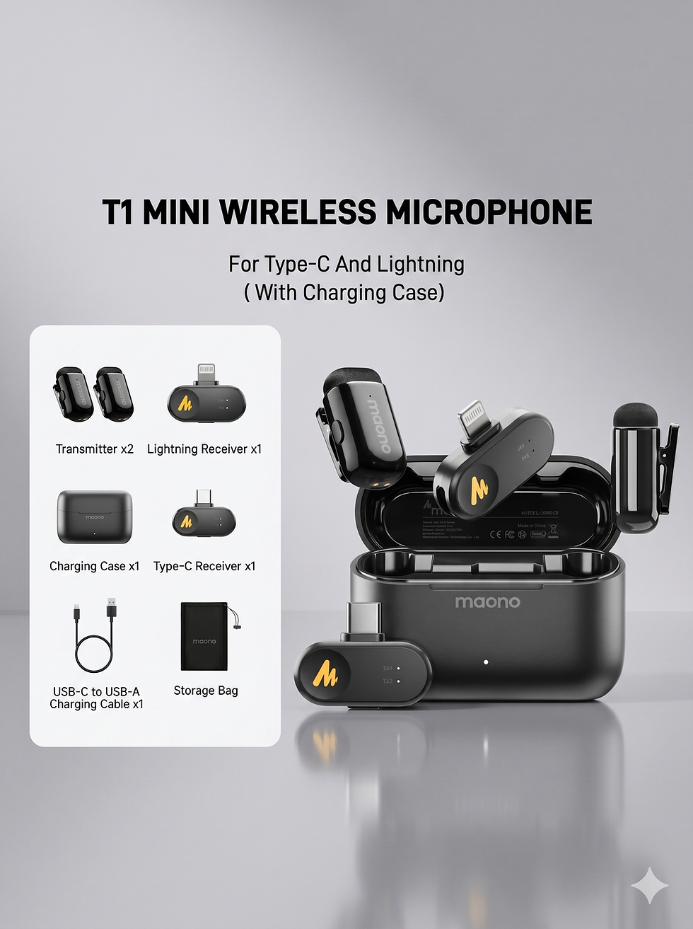 Thumbnail: Maono T1 Dual Wireless Microphone System