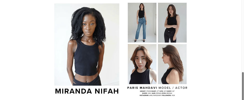MODEL DIGITALS + COMP CARD