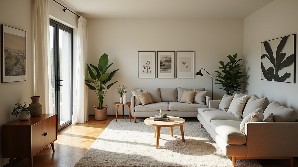 High-angle view of a well-staged home ready for sale