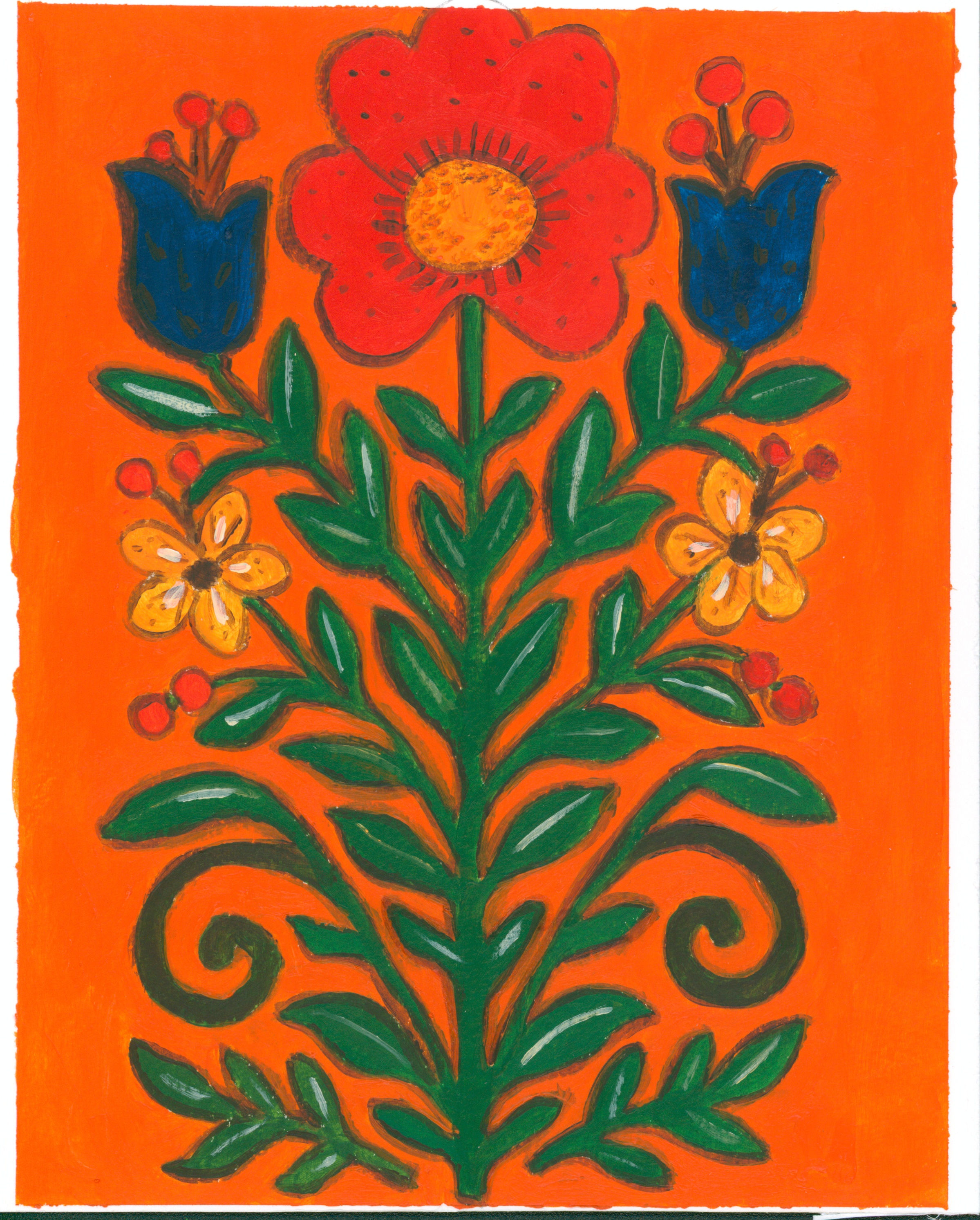 Original Art - Folk Series - Floral