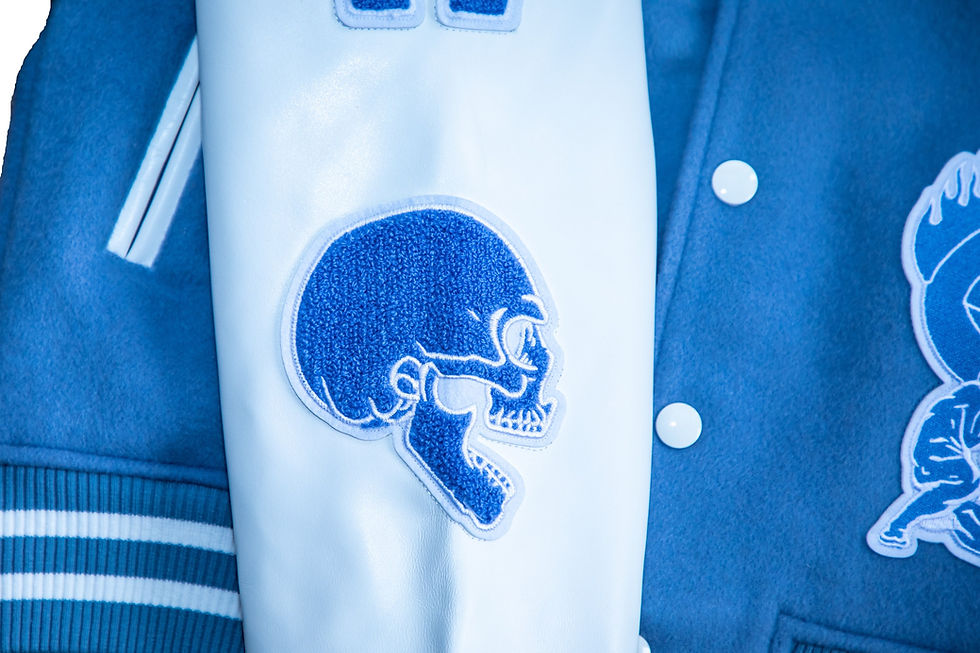 Thumbnail: CANT DEPOSIT EXCUSES  Leather Varsity Jacket 