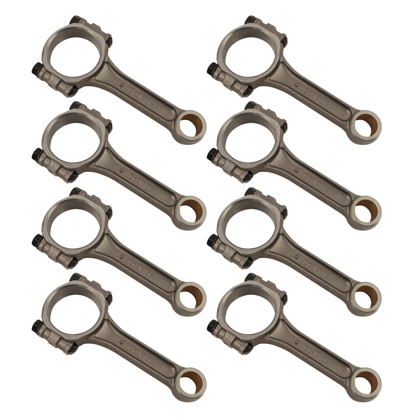 Scat Connecting Rods - SBC 5.700 Stock Replacement w/ Bushing 3-ICR5700