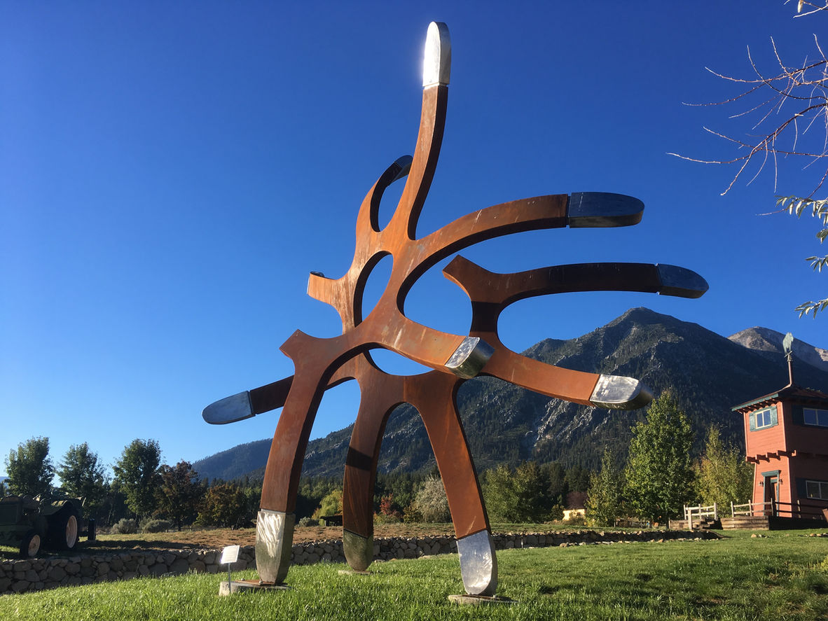 Corten steel outdoor sculpture
