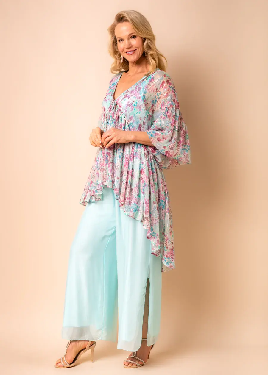 Thumbnail: IMAGINE MILAN LUREX PRINTED LONG SLEEVE TUNIC AIM3060N