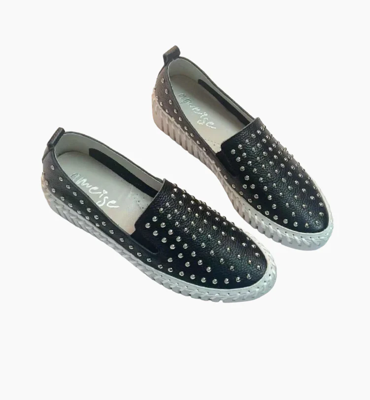 AMEISE DOTTI PLATFORM LOAFERS WITH STUDS