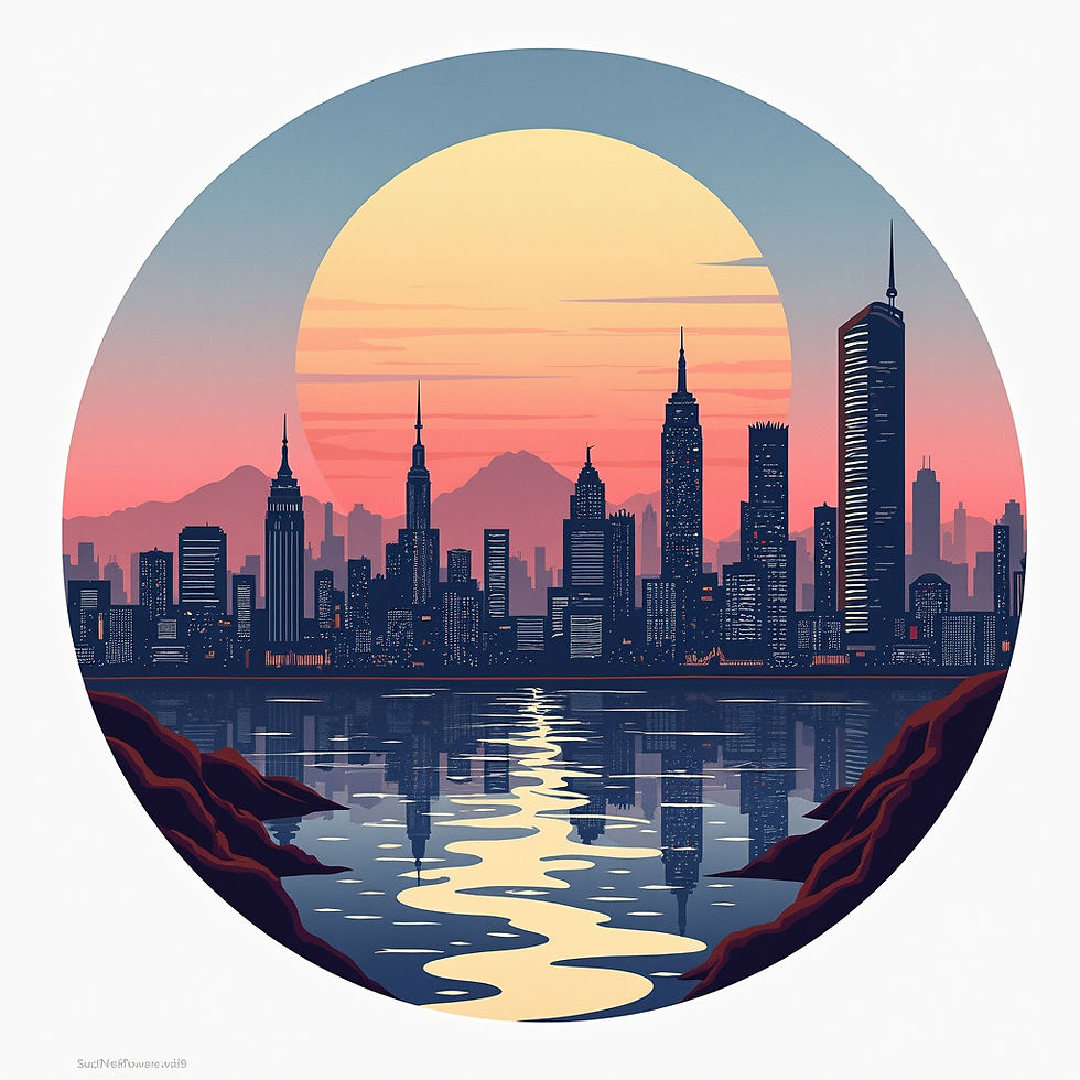 Cosmic Cityscape Print