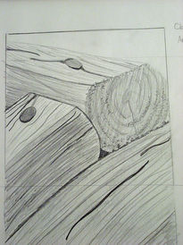 Wooden Flower Bed Corner Doodle