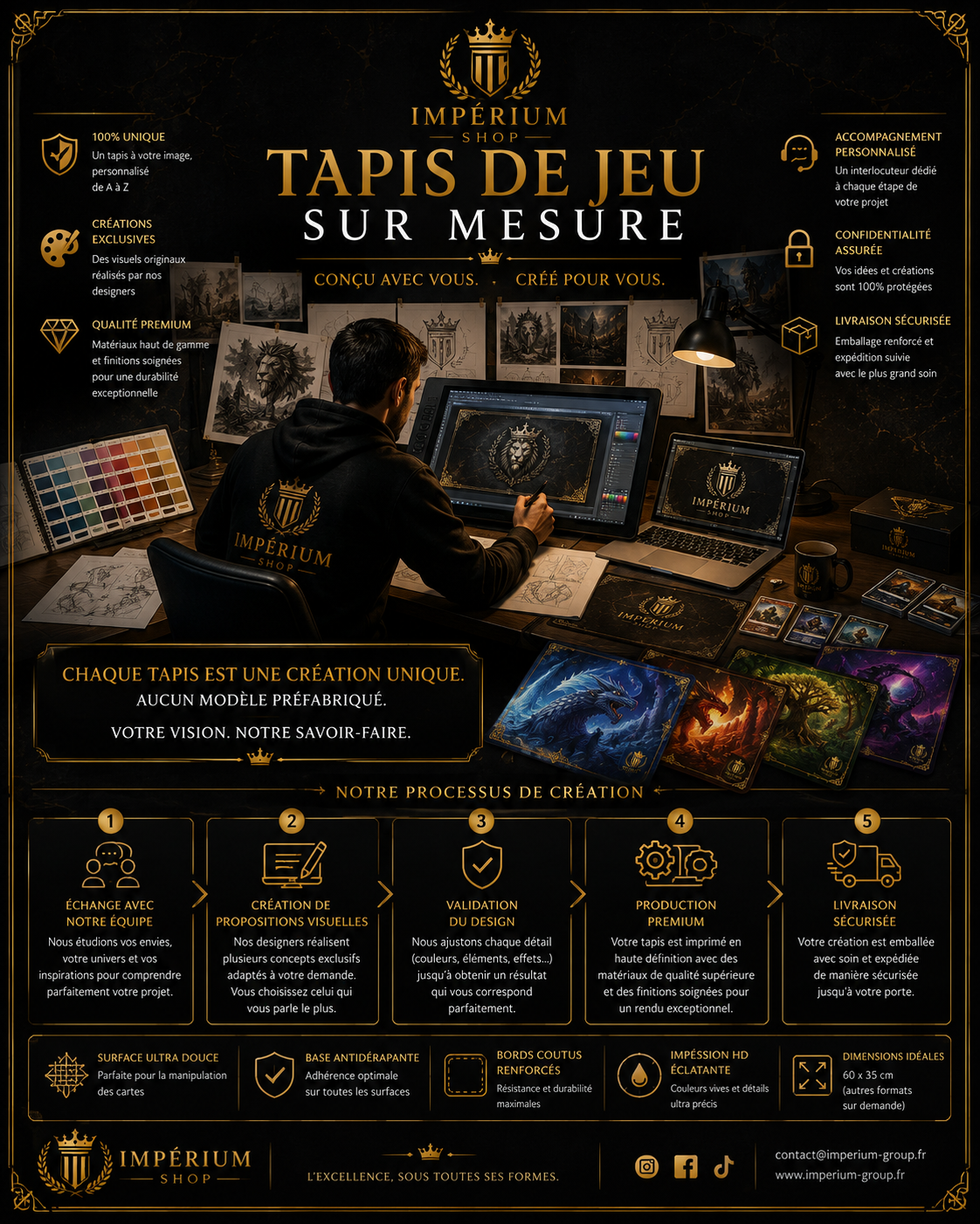 Tapis de jeu Impérium Personnalisé