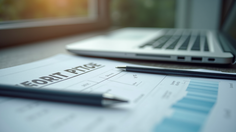 Close-up view of paperwork and a laptop symbolizing registration processes
