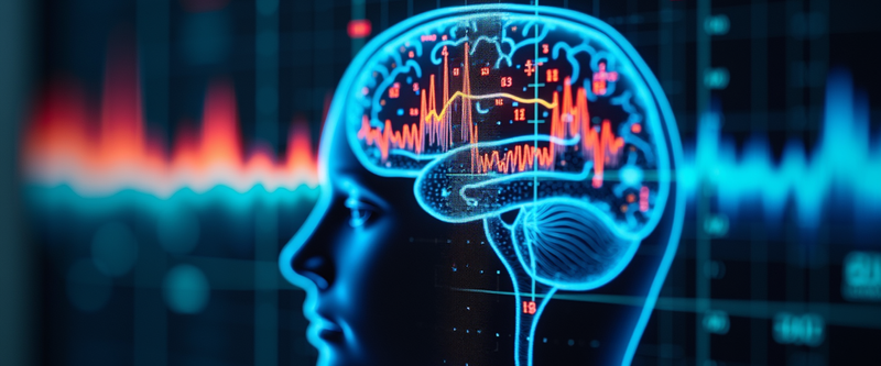 An EEG recording in a neuroscience setting