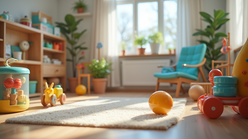 A bright, calm playroom