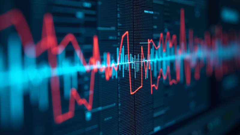 Brainwave traces on a monitor