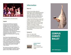 Fictional CC Ballet Brochure