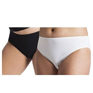 2 braguitas negra y blanca a cadera