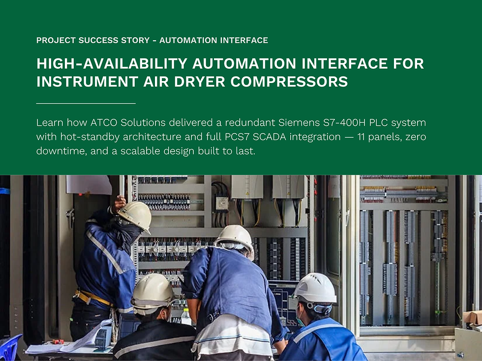 Project Success Story: Automation Interface for Instrument Air Dryer Compressor