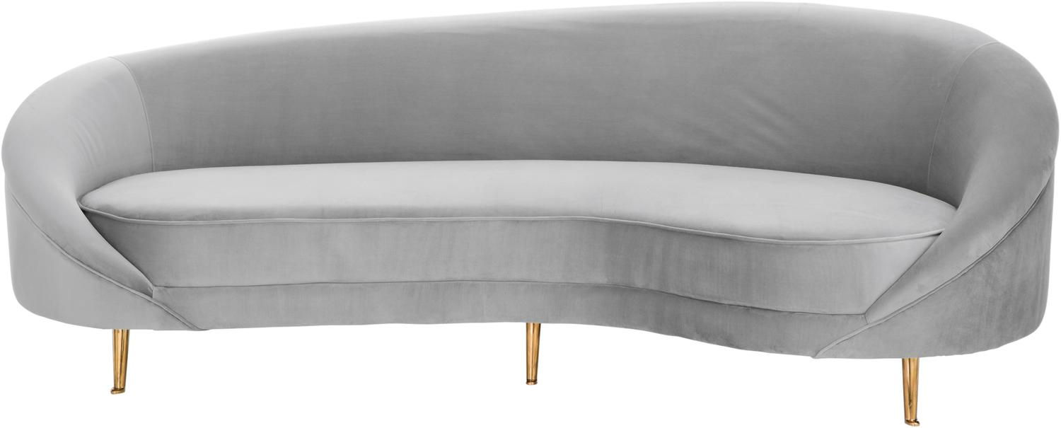 Gatsby gray velvet 3 seater sofa