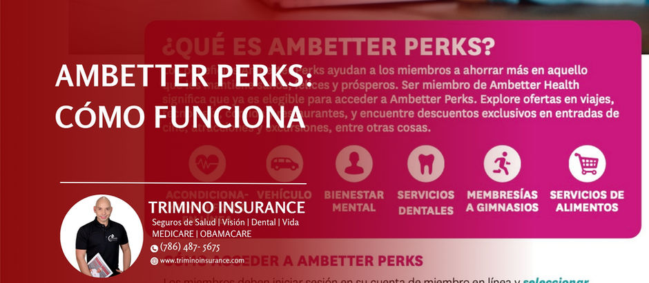 Publicidad de Ambetter Perks con información sobre descuentos y beneficios para miembros de Ambetter Health.