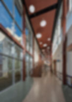 Spring Branch ISD Frostwood Elem hall stairs