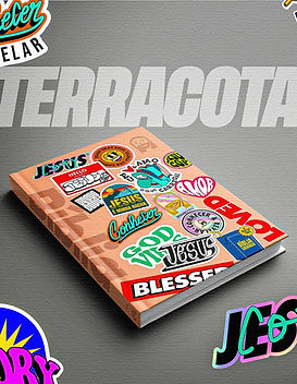 biblia sticker terracota