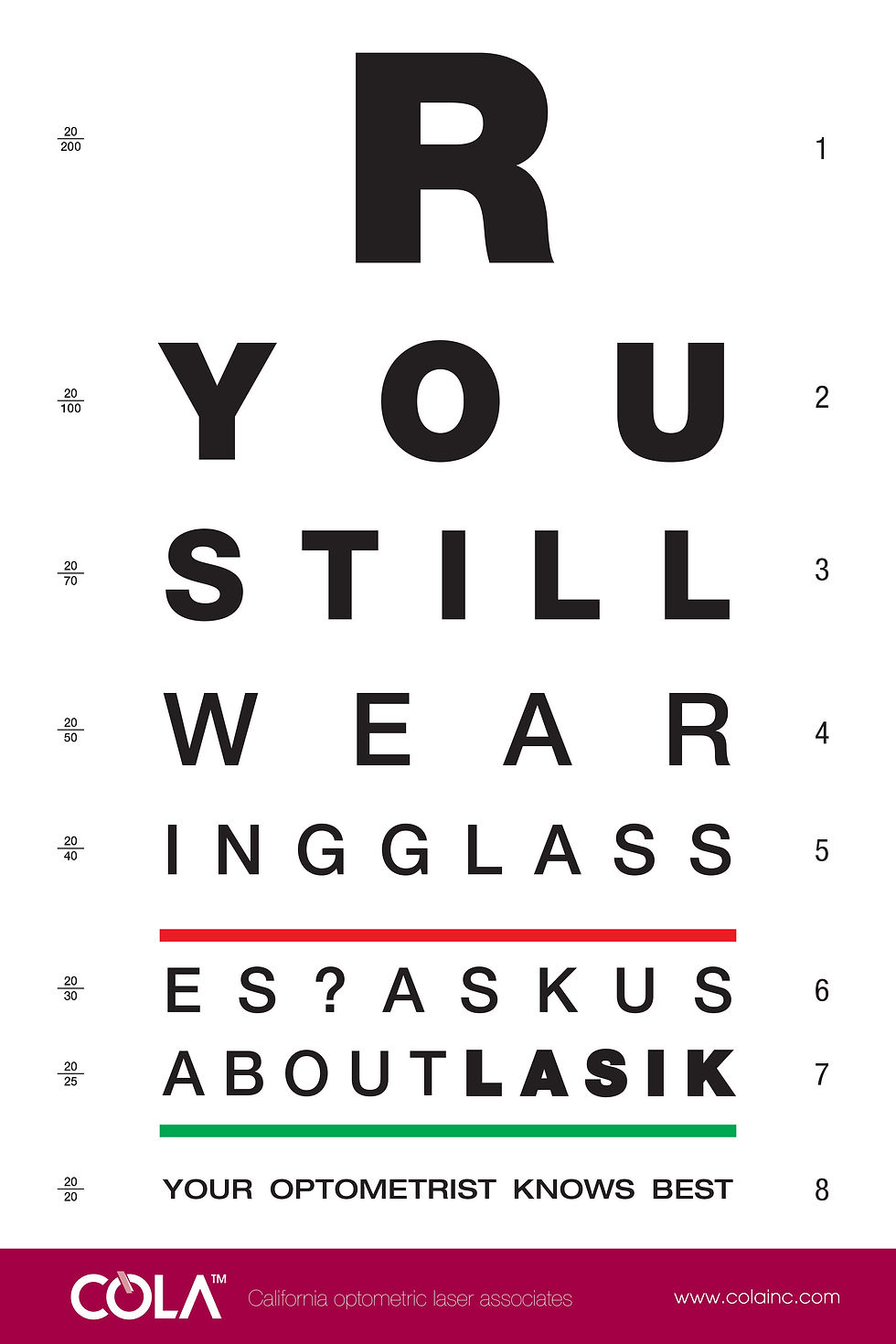 COLA Eyechart Poster