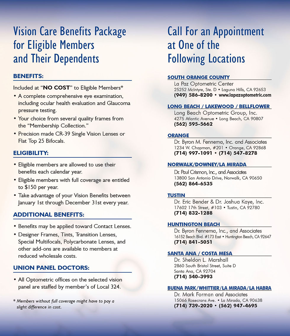 Union Vision Brochure Inside