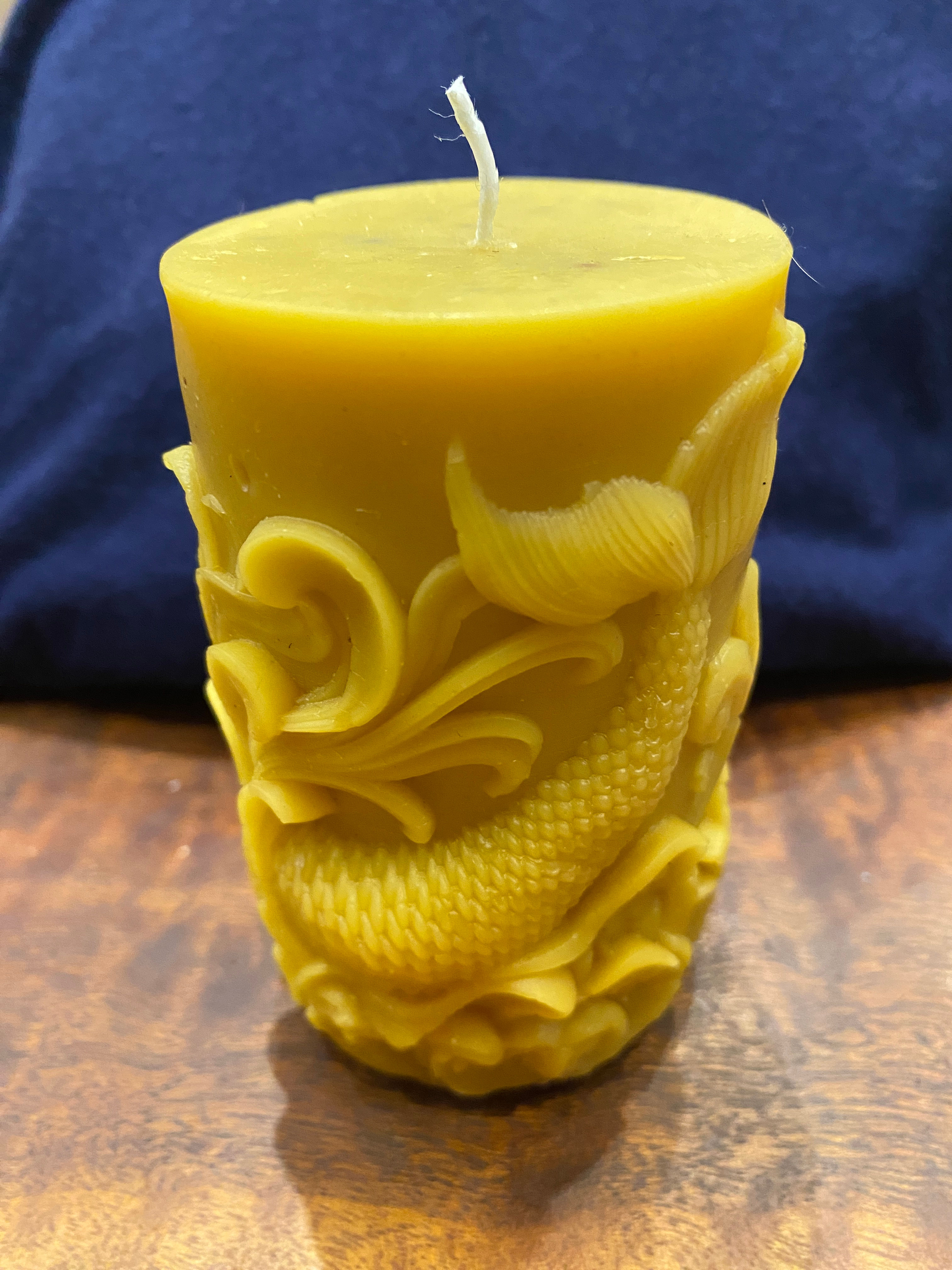 Mermaid Tail Beeswax Candle