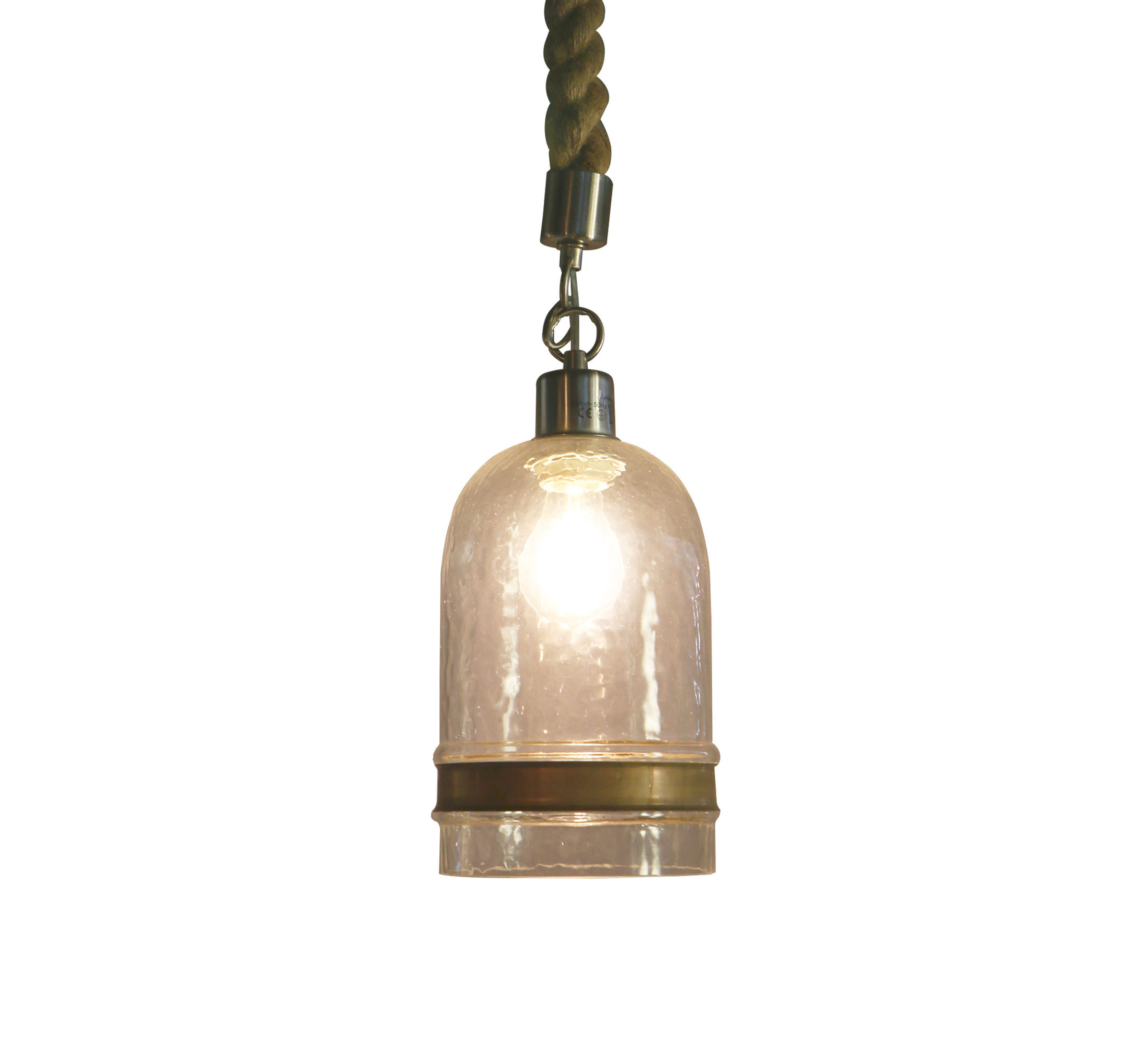 Glass Hanging Rope Pendant