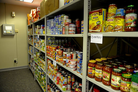 food bank shelves