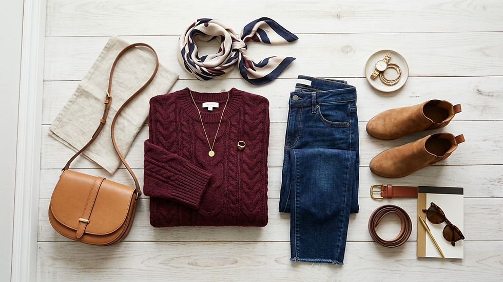 Cómo usar un suéter color vino para un look sofisticado