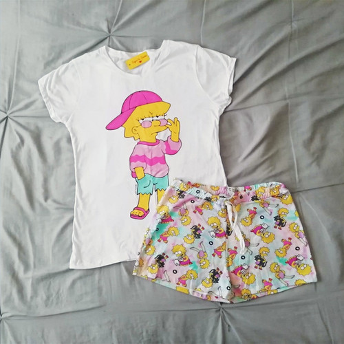 Shirt Lisa Simpson Pijama Pyjama Set Simpsons Pajamas The Simpsons