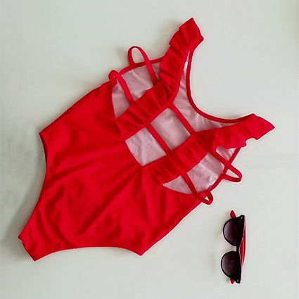 mallas enterizas con volados