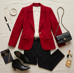 Combinaciones Perfectas de Blusas para Llevar con un Blazer Rojo