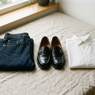 Cómo llevar jeans anchos para una reunión