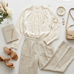 10 outfits con blusas y pantalones anchos elegantes y modernos