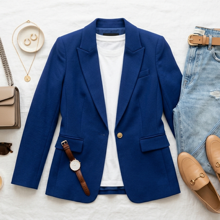 Cómo combinar un blazer azul rey correctamente