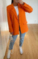 Outfits con blazer naranja