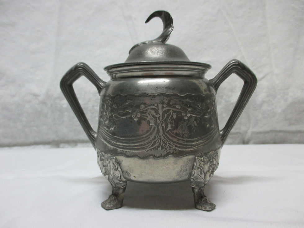 Thumbnail: Art Nouveau Pewter Tea/Coffee Set
