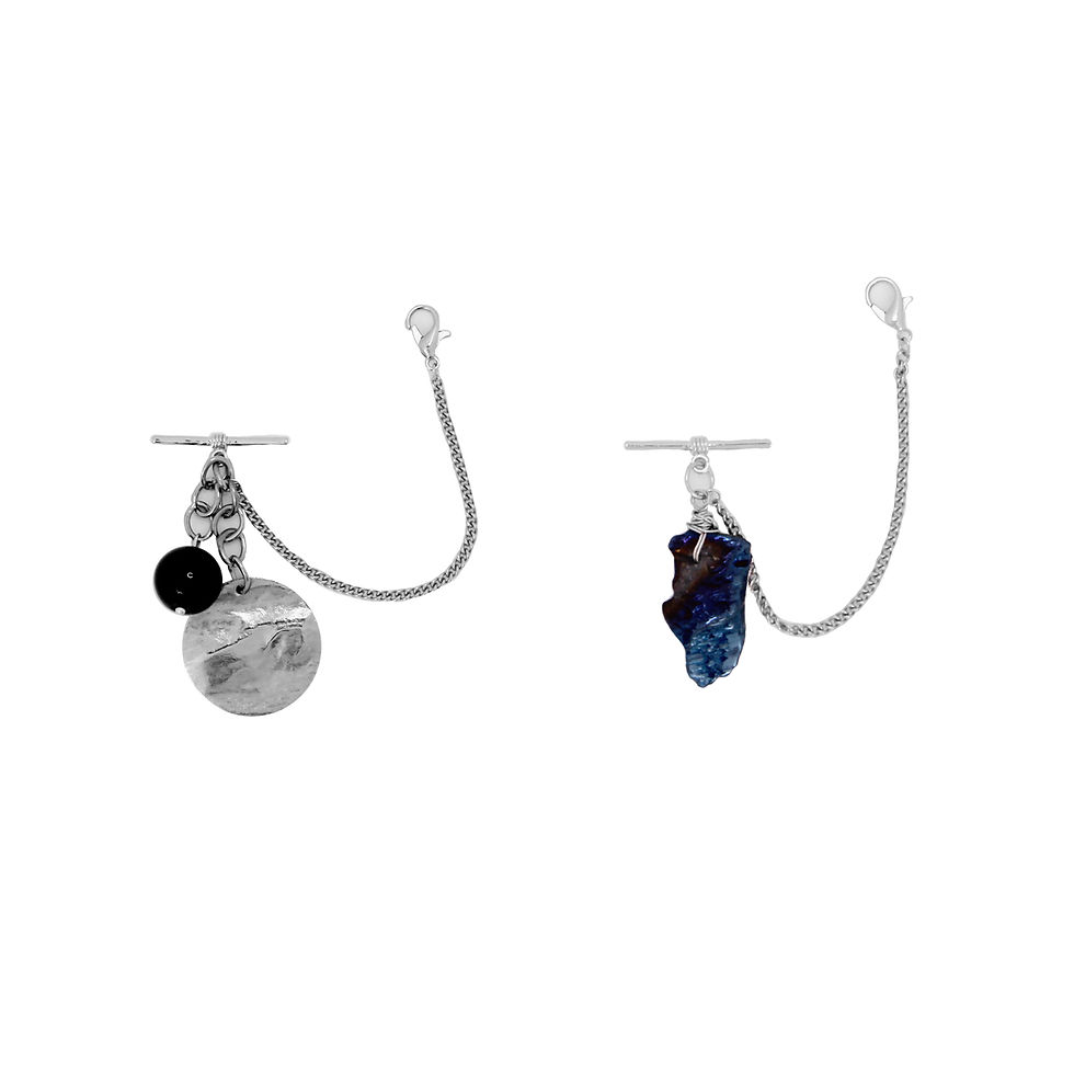 Thumbnail: Collier à chaîne avec 2 pendants à choisir
