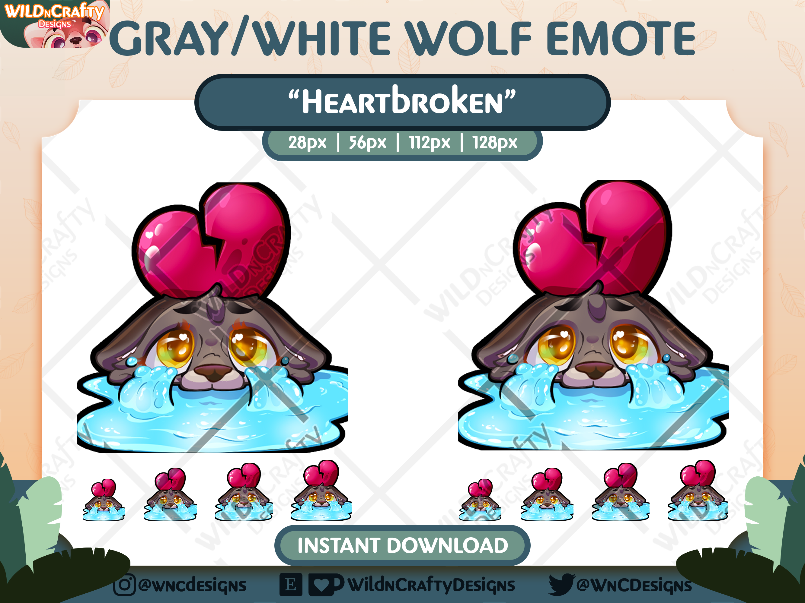 Walker Wolf (Gray/White) | Heartbroken
