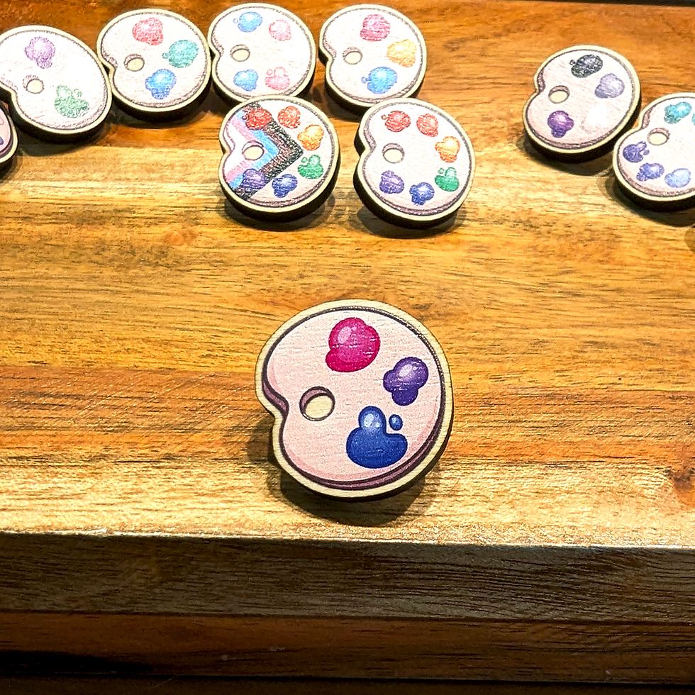 Miniatura: Bisexual palette wooden pin
