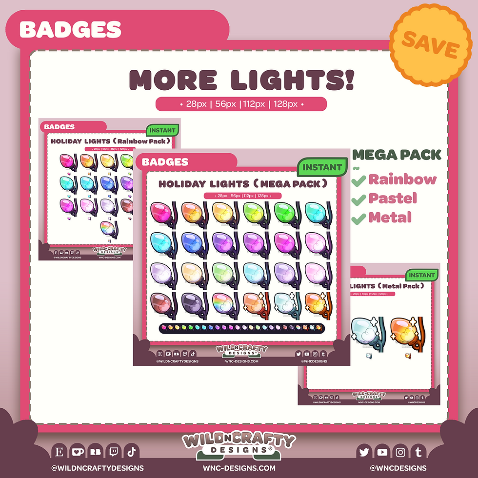 Miniature : Christmas Light badge packs