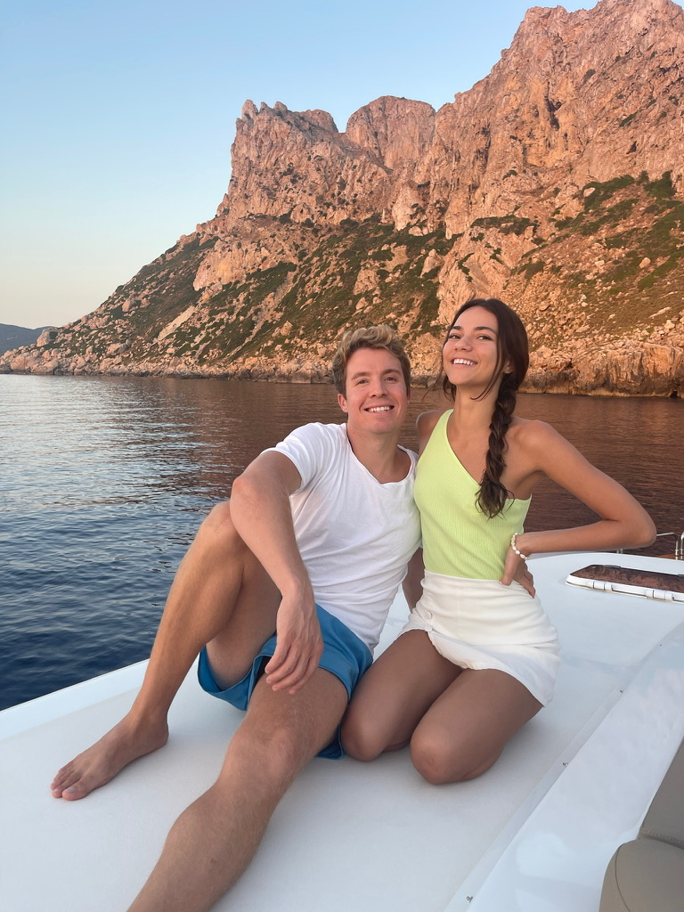 couple on the boat