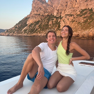 couple on the boat