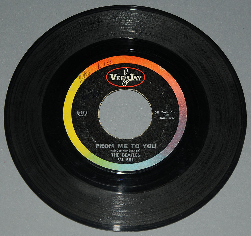 Thumbnail: 'Please Please Me / From Me To You' Vee-Jay VJ 581, in rare Christmas sleeve.