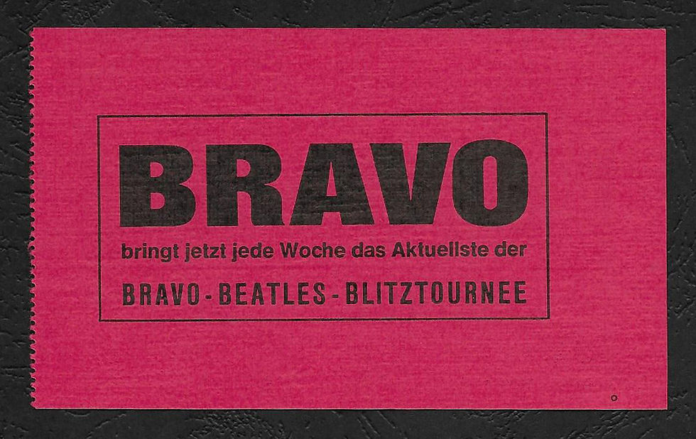 Thumbnail: The Beatles 1966 mega rare Concert Ticket + Hummel Travel Set, Hamburg.