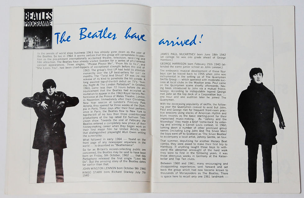 Thumbnail: The Beatles 1964 Tour Programme 'The Beatles New Zealand Tour'