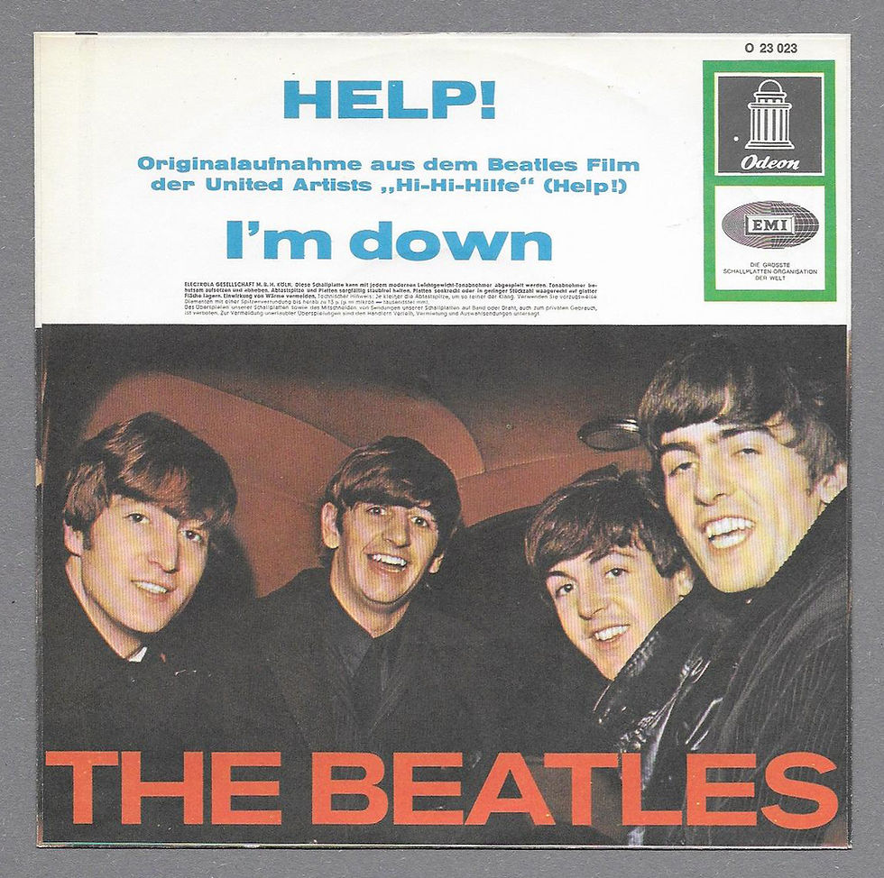 Thumbnail: 'Help! / I'm Down' Odeon O 923 023, Export pressing, Near Mint to Mint.